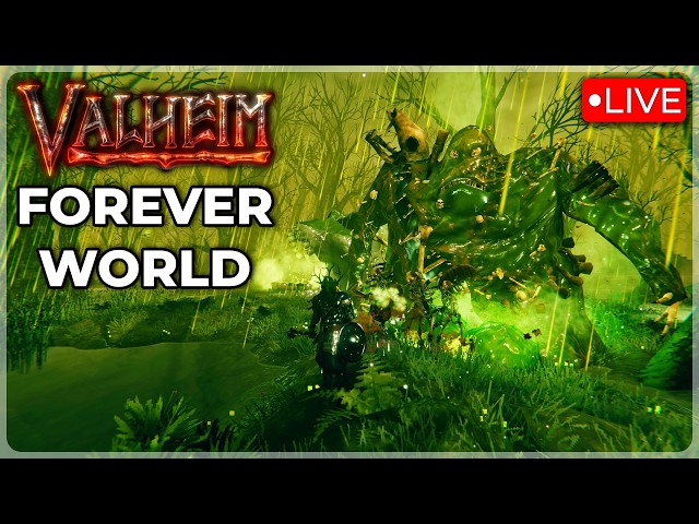 🔴Bonemass BOSS Fight & Entering the Mountains! (Valheim Forever World Ep.5)