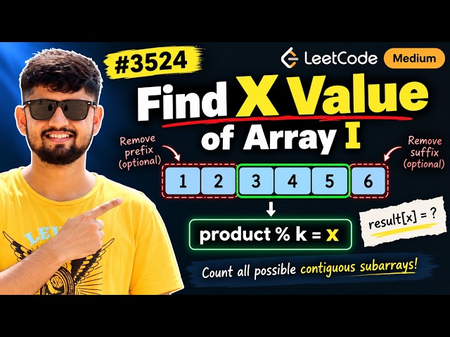 Find X Value of Array I | Leetcode daily challenge - 3524 | Uttkarsh