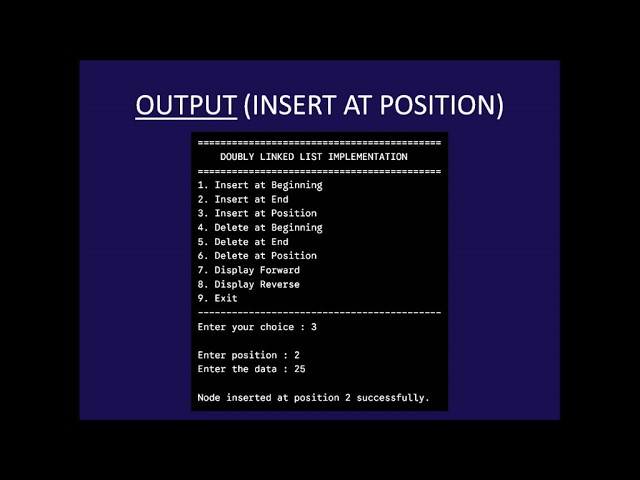 Doubly Linked List Implementation