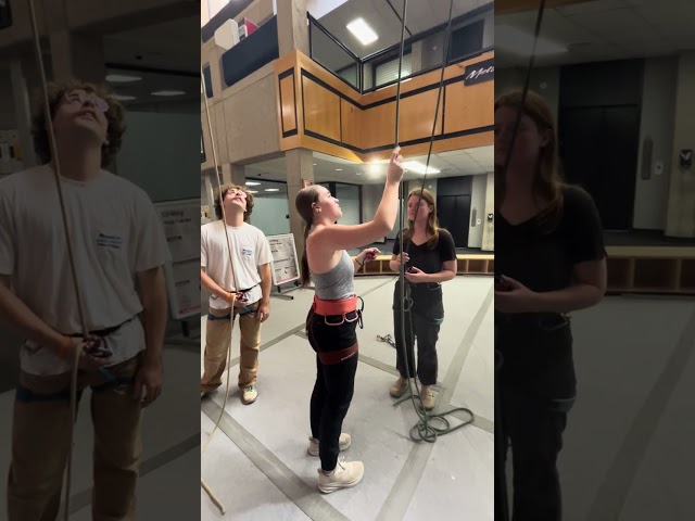 Belaying lesson CWI