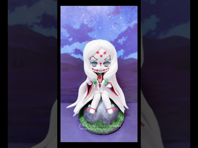 CHIBI SPIDER DEMON MOTHER! 🕸️ CUTE & EASY DEMON SLAYER CLAY TUTORIAL #kimetsunoyaiba