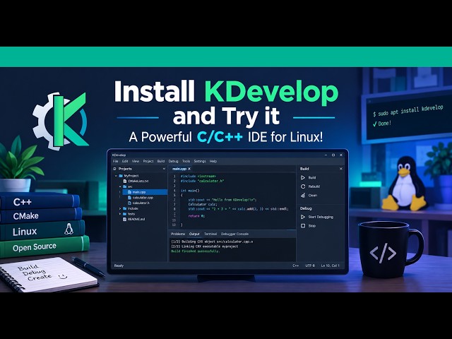 Install KDevelop and Try it – A Powerful C/+C++ IDE for Linux!