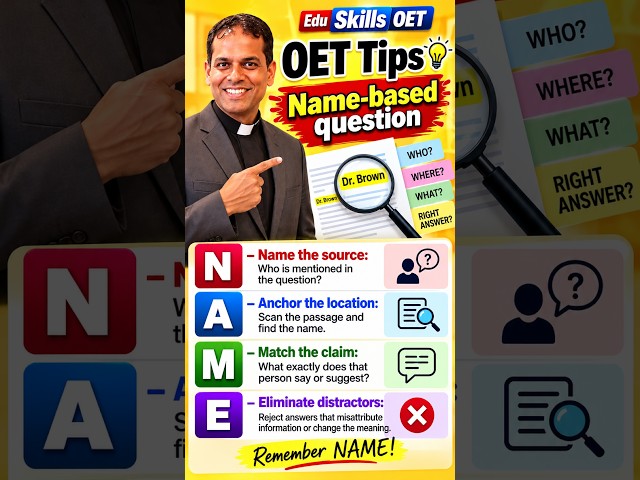 Edu Skills OET Tips: Name based Questions: Ep-34: Dr Soutter:Allergies #eduskills #eduskillsexamprep