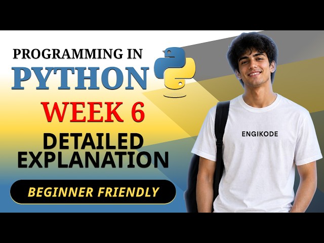 Programming in Python Week 6 | Complete Explanation | IITM BS Degree | Free Notes | EngiKode
