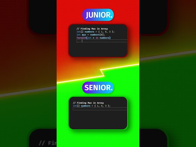 Junior vs. Senior in C# - Finding Max im Array 🚀