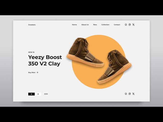 Responsive Sneaker Website Design Using HTML CSS And JavaScript