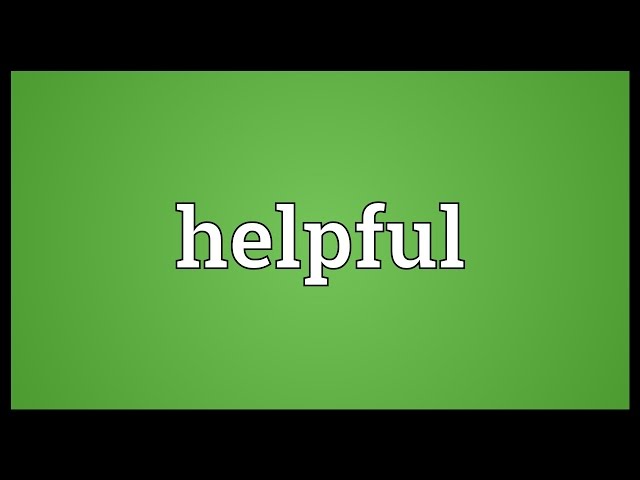 Helpful Meaning