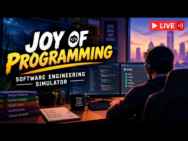 JOY OF PROGRAMMING – Software Engineering Simulator 🔴 LIVE | Python Coding, Automation & Gameplay