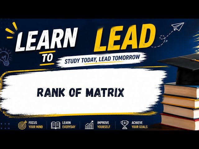 BCA - First Semester- Mathematical Foundation For Computer Applications- rank of matrix