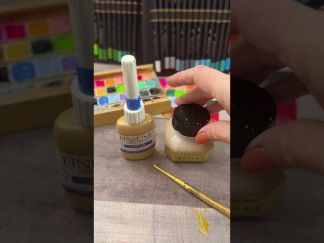 Filling My Fine Line Bottle With Kuretake Ink for Tiny Abstract Details