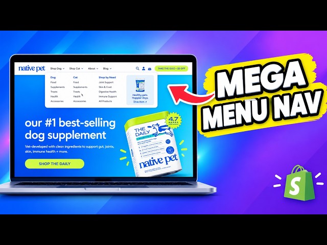 How to Add a Mega Menu Nav Section to Your Shopify Store