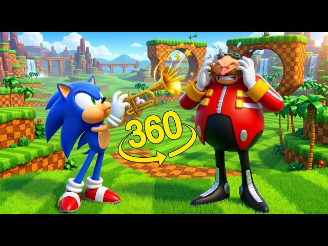 SONIC 360° TRUMPET MEME | 4K VR EXPERIENCE 3D Animation Test