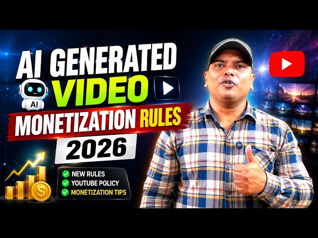 AI Generated Videos Monetization Rules 2026 | YouTube’s New AI Content Policy & Monetization
