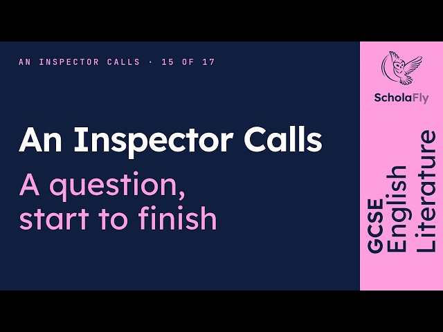 GCSE English Lit - One question... | An Inspector Calls 15/17