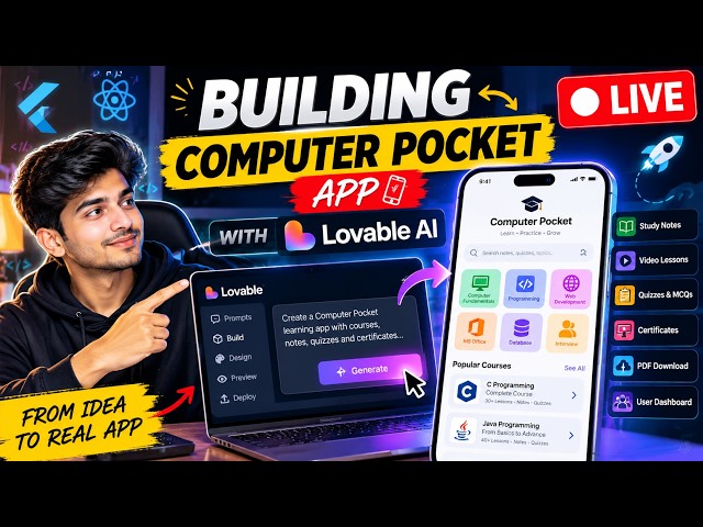 🚀 Building Computer Pocket App LIVE with Lovable AI | AI App Development