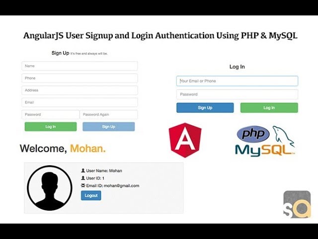 AngularJS User Signup And Login Authentication Using PHP & MySQL - PART 1