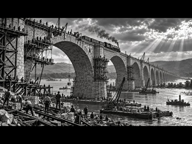 How Workers Built the World’s Longest Stone Arch Railroad Bridge Across the Susquehanna