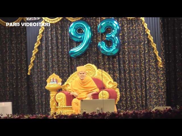Mahant Swami Maharaj 93rd birth anniversary of BAPS guru @ Paris new Hindu temple 13 september 2026