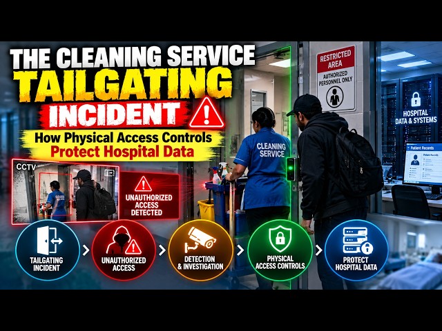 Cleaning Service Tailgating Incident: How Physical Access Controls Protect Hospital Data