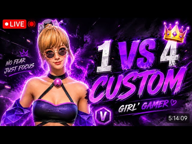 🌀Old SARA ( girl Gamer )🔥back with 1v4 custom👆🏻🔥Gameplay in mobile✌🏻#daily live 