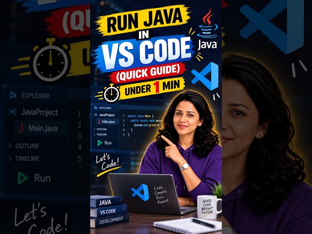 Run Java in VS Code (Quick Guide) under 1 min