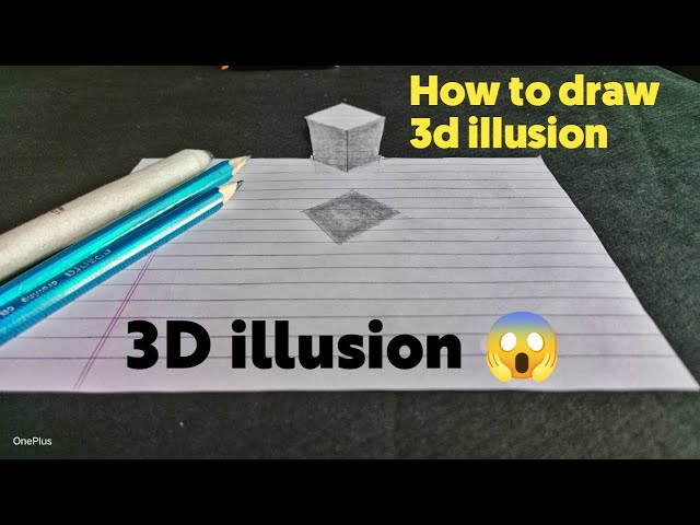 How to draw 3D illusion 😀 || step by step ||