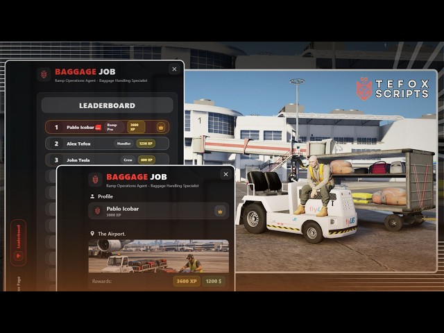 FiveM Advanced Airport Baggage Job System | [ESX/QB/QBOX]