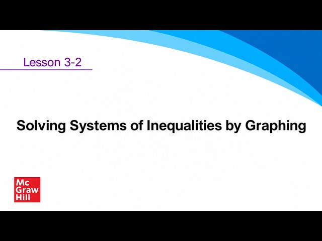 Solving Systems of Inequalities through Graphing