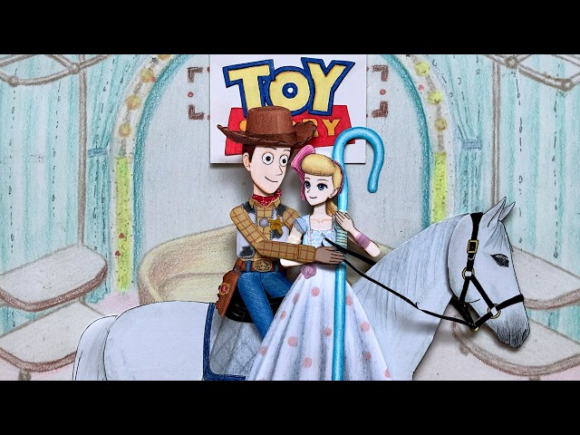 Toy Story 5 Paper doll - Woody & Bo Peep