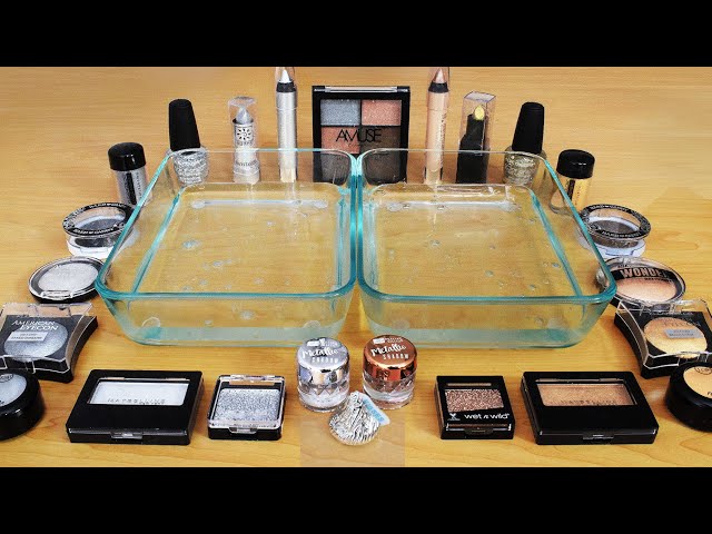 Mixing Makeup Eyeshadow Into Slime ! Silver vs Gold Special Series Part 6 ! Satisfying Slime Video