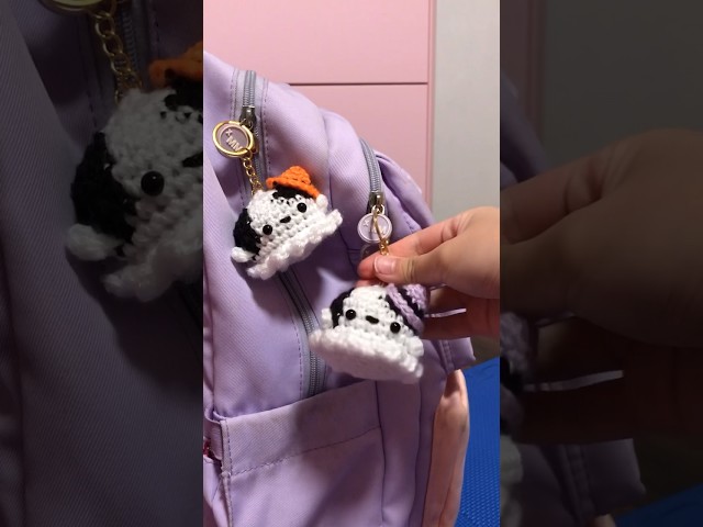 Crochet ghost keychains 👻    #crochetkeychain #halloween #ghost