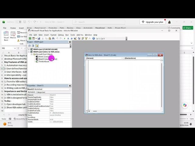 Intro to Excel VBA