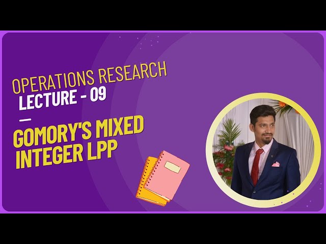Gomory’s Mixed Integer linear Programming Problem in tamil