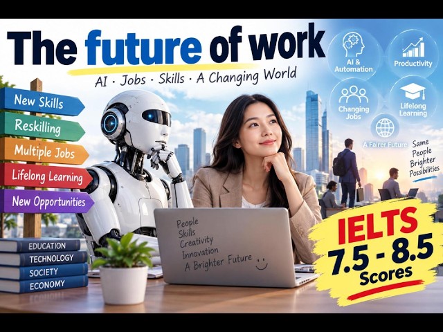 The Future of Work | AI, Jobs, Skills & A Changing World | IELTS 7.5–8.5