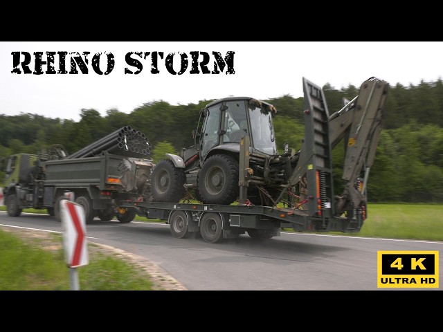 4Kᵁᴴᴰ British Army Exercise Rhino Storm 2026 Royal Engineers Plant IVECO SLDT Kings Trailer JCB 4CX