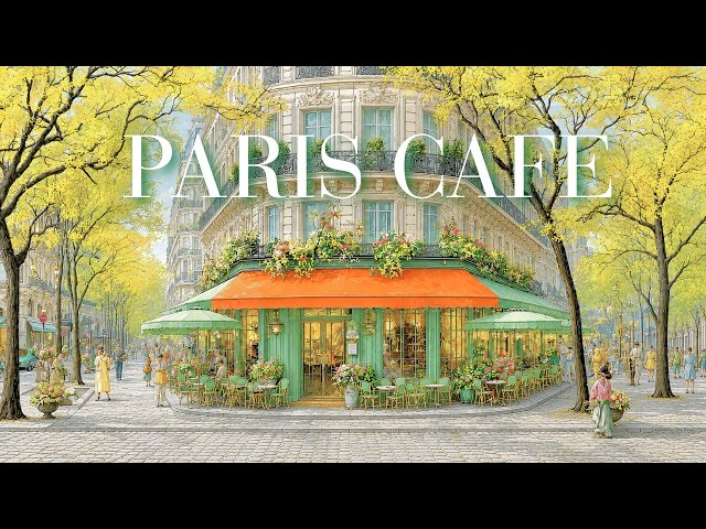 🌿PARIS CAFE 🍊 Orange Awning Boulevard 🪗 Harp, Accordion & Waltz |  French Music for Work & Study