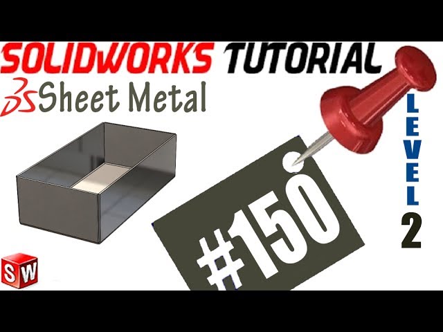 150 SolidWorks Sheet Metal Tutorial: Edge flange pt3 edge flange length, endge flange bend position