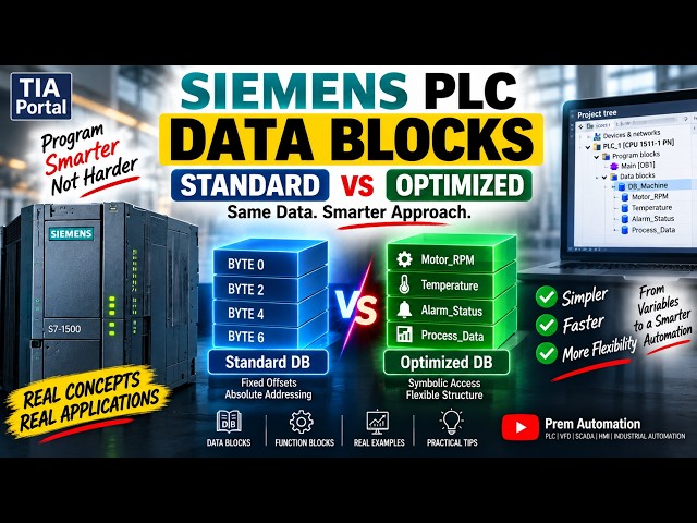 Siemens PLC Memory Architecture Explained- DB, FB & Optimized Access