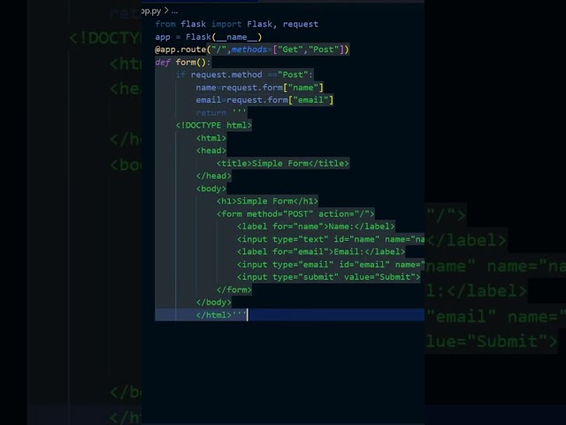 Building a Simple Form Web Application with Flask in python