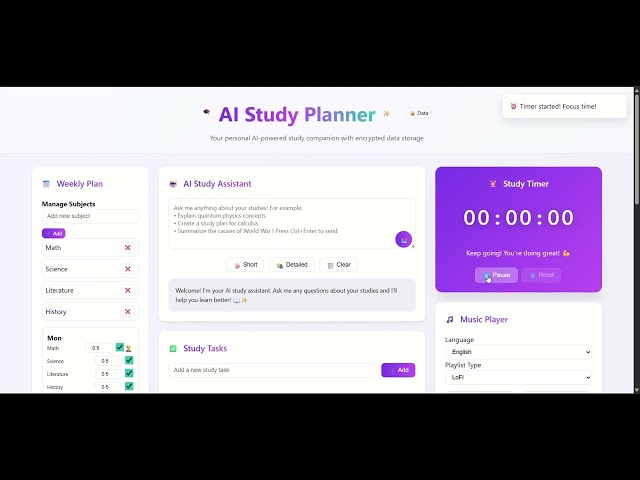 AI Study Planner for Students | Full Project + Demo 💻