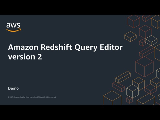 An Overview of Amazon Redshift Query Editor V2 | Amazon Web Services