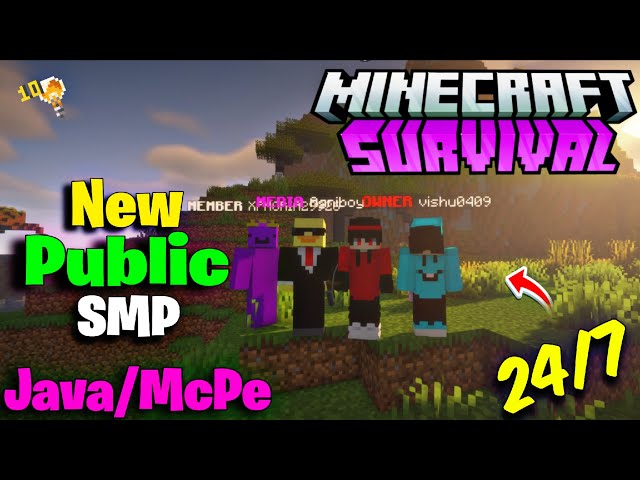 💞 Best Public Survival SMP Server For Minecraft 🥵 | Java + PE | 24/7 Online | Free To Join 💦