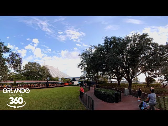 360 walk Fantasyland to Tomorrowland before Tron in VR 4K 5K Walt Disney World Florida