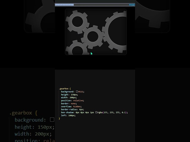Rotating Gear Loader Animation | HTML & CSS Tutorial ⚙️💻  #coding #html