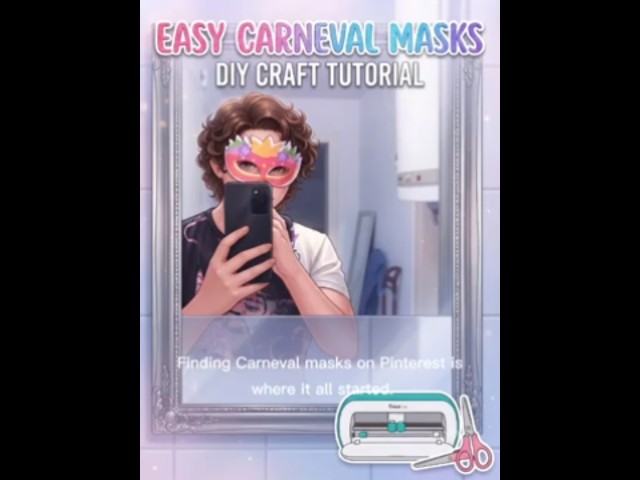 How to Make Easy Carneval Masks with Your Plotter or Scissors DIY Craft Tutorial