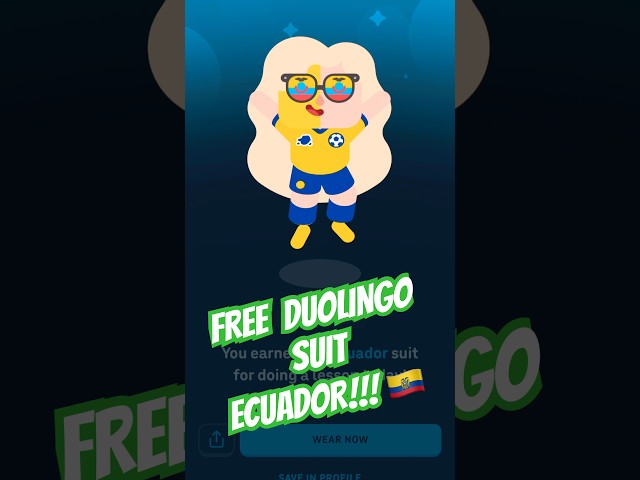 Duolingo world cup suits are free if you do your lesson!! 🦉 #duolingo