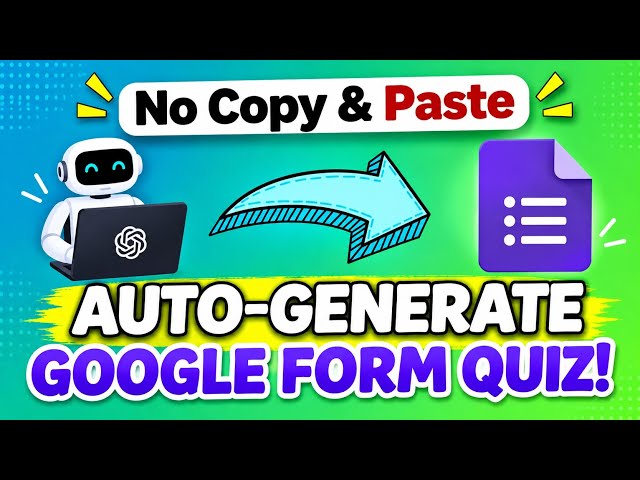 Auto Generate Google Form Quiz With ChatGPT | Easy Tutorial | Save Time and Effort | Tamil