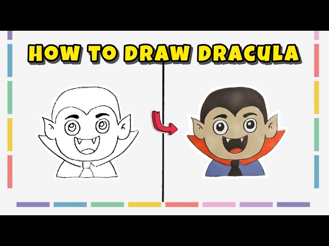 How to Draw Dracula – Halloween Character Drawing Tutorial