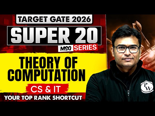 Theory of Computation | CS & IT | Target GATE 2026 Super 20 MSQ Series
