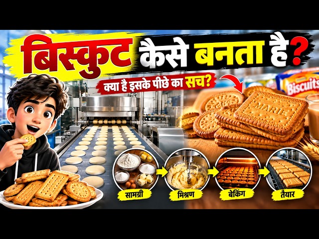 बिस्कुट कैसे बनता है? 😱 | Biscuit Factory के अंदर का पूरा सच | How Biscuits Are Made  ?